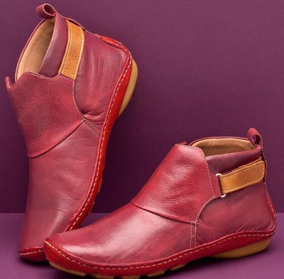 Bérénice™ - Bottines tendance en cuir véritable