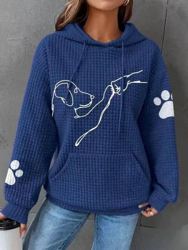 Caninou™ - Pull à capuche motifs passion canin
