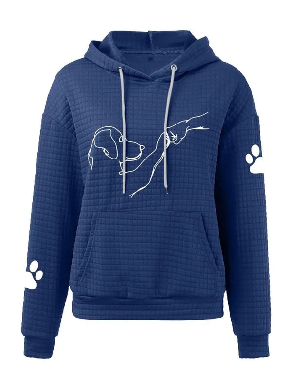 Caninou™ - Pull à capuche motifs passion canin