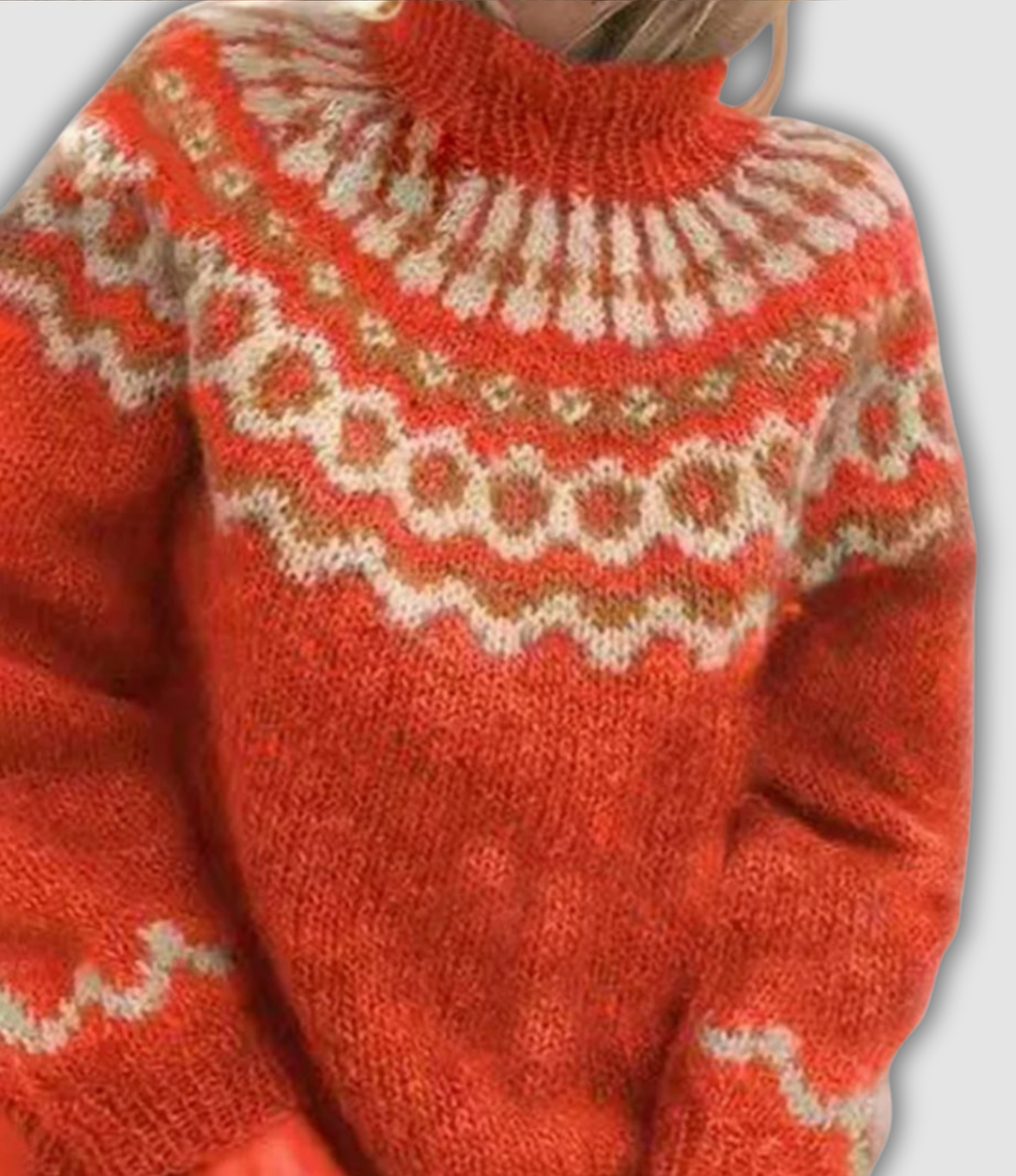 Violette™ - Pull jacquard en laine douce