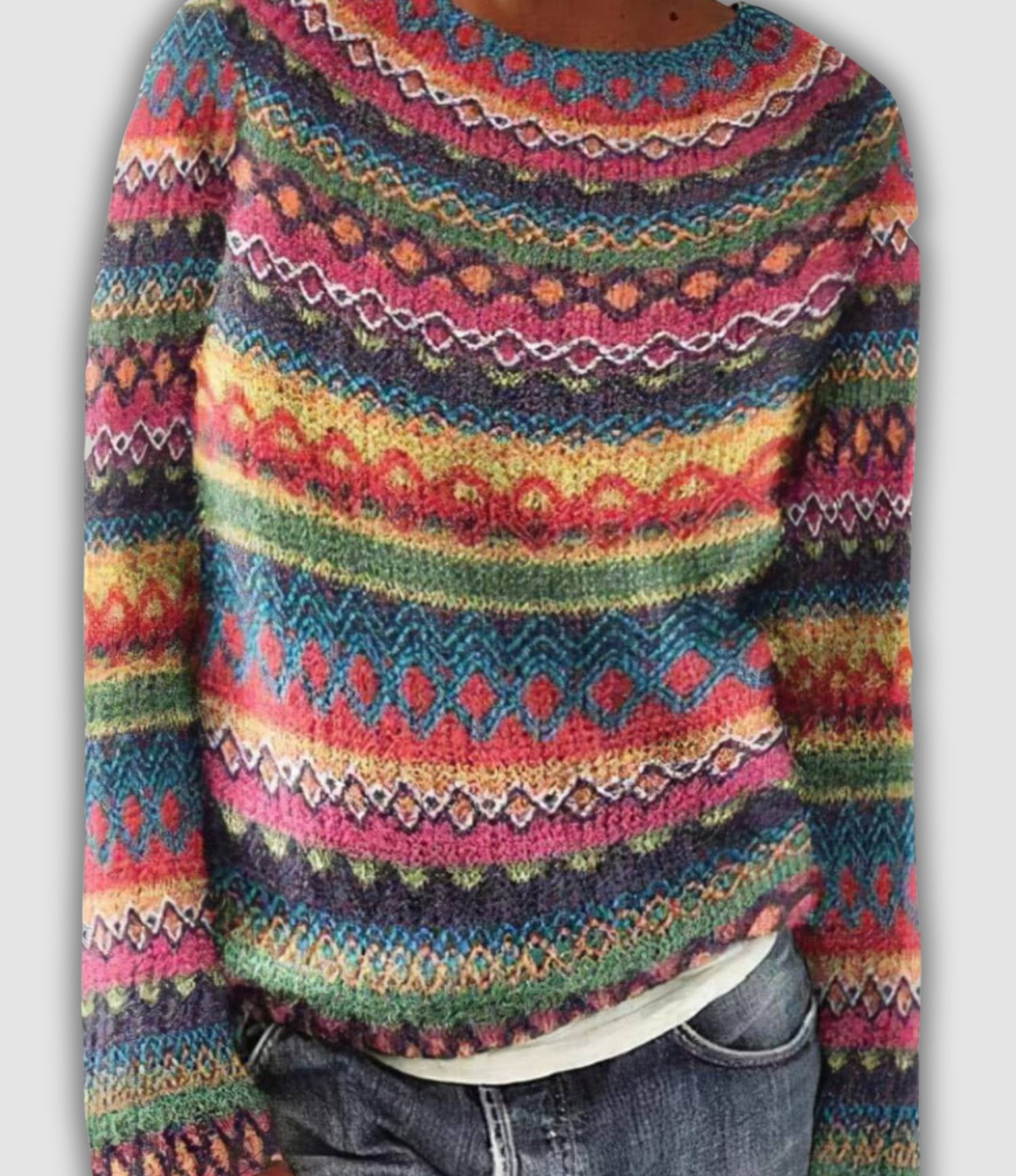 Adèle™ -  Pull jacquard en laine douce