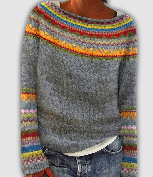 Laura™ - Pull jacquard en laine douce